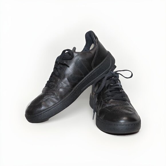 VEJA V-10 CWL Vegan Shoes Women’s US 10 Full Black Low Top Sneaker Casual - Picture 9 of 9